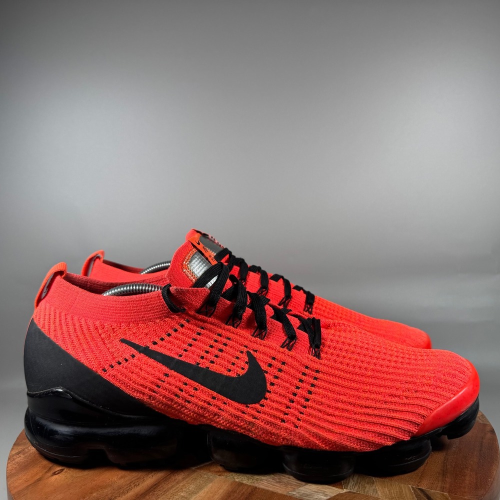 Nike Air VaporMax Flyknit 3 Ember Glow Black AJ6900-601 Mens 13